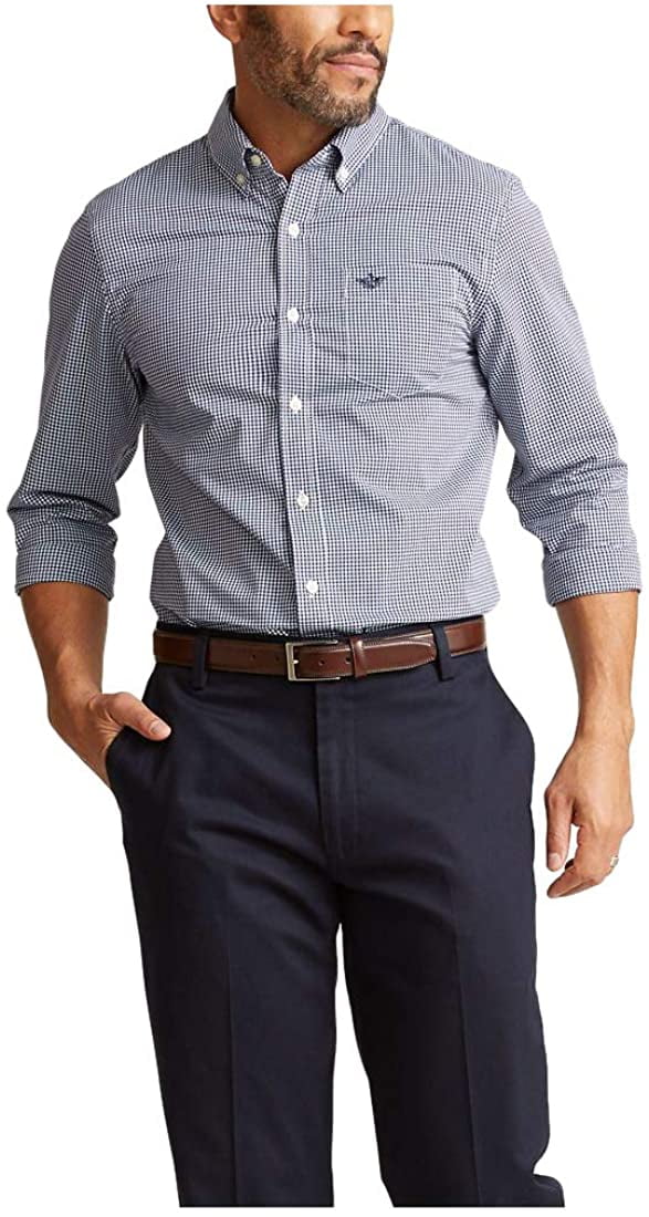 Dockers Long Sleeve Button Front Shirts Camisa Abotonada para Hombre 