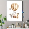 thumbnail image 4 of Qisvanset Safari Animals Hot Air Balloon Watercolor, 40x30cm for Nursery Playroom, 4 of 8