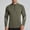 Army Green, variant on Half-Zip Stand Collar Reflect-Sleeve Raglan Top, Stretch Brushed Fabric for Mountain Day Hiking Gray L