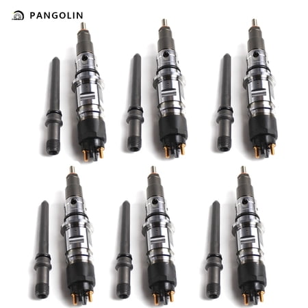 PANGOLIN Set of 6 Diesel Fuel Injectors W/Tube For Dodge Ram 2500&3500 6.7L 2007-2012，0445120050