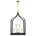 thumbnail image 5 of Sheffield 8-Light Pendant in Matte Black with Warm Brass Accents, 5 of 5