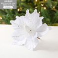 thumbnail image 3 of Christmas Flowers Glitter Artificial Flower Xmas Tree Hanging Ornaments DIY Garlands Home Wedding New Year Party Decoration Gift, 3 of 5