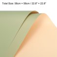 thumbnail image 2 of Unique Bargains Double Sided Color Flower Wrapping Paper Yellow-Green+Champagne 22.8'x22.8' Waterproof 20 Pack, 2 of 5
