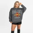 thumbnail image 4 of Women's Gameday Couture Charcoal Iowa State Cyclones Oversized Rising Stars Premium Fleece Drop Shoulder Sweatshirt, 4 of 5