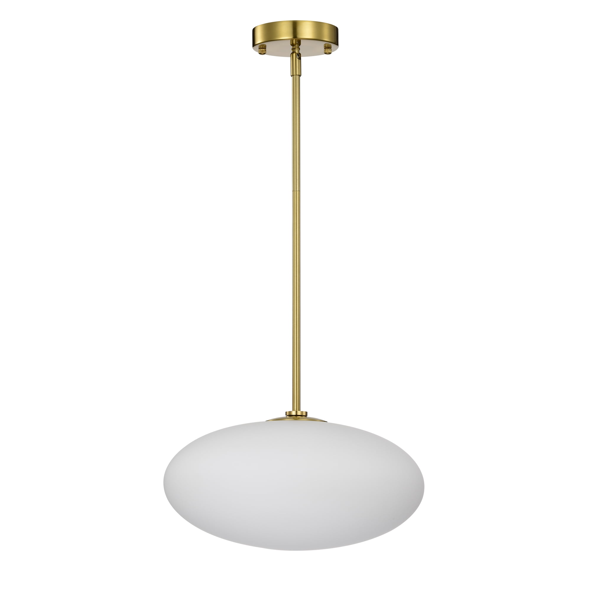 Livia 13.8 in. 1-Light Indoor Brass Finish Pendant Light