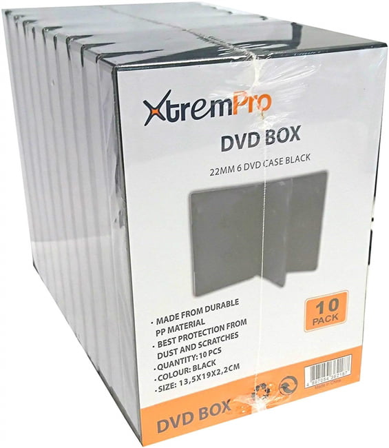 Cd Dvd Blu Ray Jewel Storage Replacement Box Black 6 Per Case