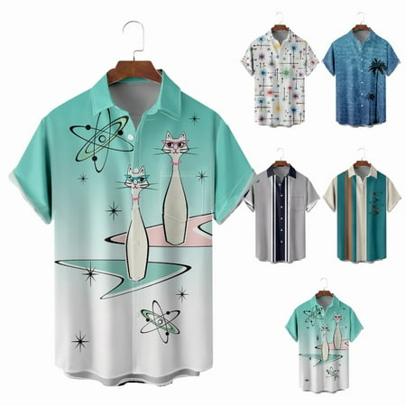 

Big Men s Button Down Short Sleeve Hawaii Shirts with Chest Pocket Soft Clothes Size 100-170/XXS-8XL