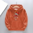 thumbnail image 3 of Toddler Kids Girls Boys Christmas Red Glass Prints Drawstring Pullover Hooded Comfortable Tops Loose Long Sleeve Blouse With Pocket Sweatshirt for 10-12 Years, 3 of 3