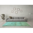 thumbnail image 3 of Ahgly Company Indoor Square Persian Light Blue Traditional Area Rugs, 5' Square, 3 of 4