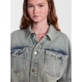 thumbnail image 4 of No Boundaries Oversized Denim Cotton Jacket, Women’s XXS-4X, 4 of 6