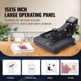 thumbnail image 2 of BENTISM Heat Press Machine, 15"x15" Swing Away T Shirt Pressing Machine Multifunction, High Pressure Heat Press Machine for T-Shirt, Power Digital Industrial Sublimation Printer, Black, 2 of 9
