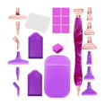 thumbnail image 3 of Herramientas de artesanía de diamantes, bolígrafo de punta, bandejas antideslizantes, accesorios de artesanía de diamantes, punta de metal para manual Violeta Soledad bolígrafo artesanal de diamantes, 3 of 6