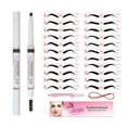 thumbnail image 1 of Plantillas para cejas y lápiz de cejas Kit moldeador de cejas 30 Plantilla de cejas reutilizable con correa y maquinilla de afeitar para cejas Lápiz para cejas resistente al agua Maquillaje de 3 minut, 1 of 5