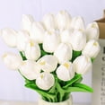 thumbnail image 4 of Kripyery 10Pcs Artificial Tulip Branch with Stem Realistic Reusable Home Wedding Party Faux Flower Floral Spring Decoration Photo Props, 4 of 8