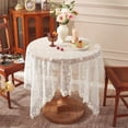 thumbnail image 4 of Sunyuer Gorgeous Round Lace Tablecloth,Vintage Floral Embroidered Table Cloths, Chic Round Table Cover for Wedding Banquet Holiday Dinner Tables, 4 of 11