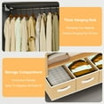thumbnail image 6 of Non-Woven Fabric Closet Organizer for Coats and Bags, Portable Wardrobe Closet Includes 3 Storage Drawers for Home Bedroom, Sturdy & Easy to Assemble, Light Coffee, 6 of 12