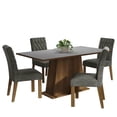 thumbnail image 1 of Juego de Comedor Mesa con Tablero de Madera 4 Sillas Marrón Gris Plata MADESA, 1 of 6