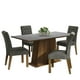 thumbnail image 1 of Juego de Comedor Mesa con Tablero de Madera 4 Sillas Marrón Gris Plata MADESA, 1 of 6