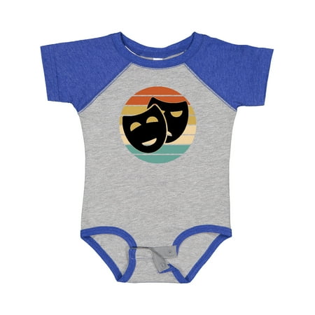 

Inktastic Theater Masks Acting Retro Sunset Gift Baby Boy or Baby Girl Bodysuit