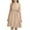 Khaki, variant on DAETIROS Girls White Dress Sleeveless Cotton Linen, V-Neck A-Line Kids & Kids Summer Party Dress with Bow for Age 2-8,Size 6-7T