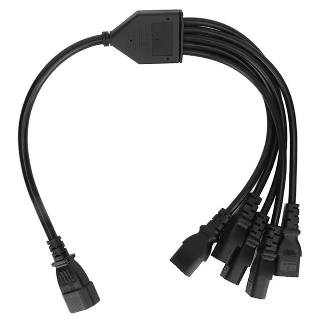 UPS PDU C14 a 5 X C13 Cable adaptador de corriente macho a hembra 10A 250V Y Cable adaptador de corriente divisor 1.6ft
