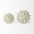 thumbnail image 2 of HomeRoots 392545 6 in. Knobby Nubs Resin Sphere Decor, Ivory & White, 2 of 5