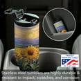 thumbnail image 2 of Highland Home "Radiant Sunflowers" 17 oz. Double Wall Stainless Steel Tumbler w/Lid, 2 of 6