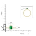 thumbnail image 4 of ANGARA Natural Pear Emerald and Diamond Halo Split Shank Ring in 14K Yellow Gold for Women (Size-7x5mm) | May Birthstone, Birthday, Anniversary, Jewelry Gift for Women | Natural Emerald Ring, 4 of 9