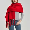 thumbnail image 2 of Yuanlong Winter Scarves Women Oversized Scarf Classic Tassel Plaid Scarf Warm Soft Large Blanket Wrap Shawl Scarves, 2 of 4