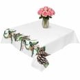 thumbnail image 2 of Green Pine Cone Table Cloth Waterproof Tablecloths, Christmas Winter Plants Leaves Tablecloth Dining Table Cover for Kitchen Party Tabletop Outdoor, Square Tablecloth 60x60 Inch, 2 of 9