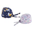 thumbnail image 3 of Gorros de trabajo 2PCS Zulema impreso a prueba de polvo unisex Morado claro con Dibujos animados, 3 of 5