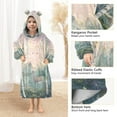 thumbnail image 3 of FORMRS Wearable Blanket Hoodie with Sleeves for Kids Cozy Flannel Sweatshirt, Night Deer, 3 of 7