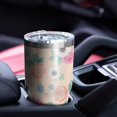 thumbnail image 5 of 30oz Pioneer Flower Floral Print Pattern Tumbler, Double Wall Vacuum Insulated Cup, BPA-Free Leak Proof Lid & Reusable Straws, Hot 12h, Cold 34h, 5 of 6