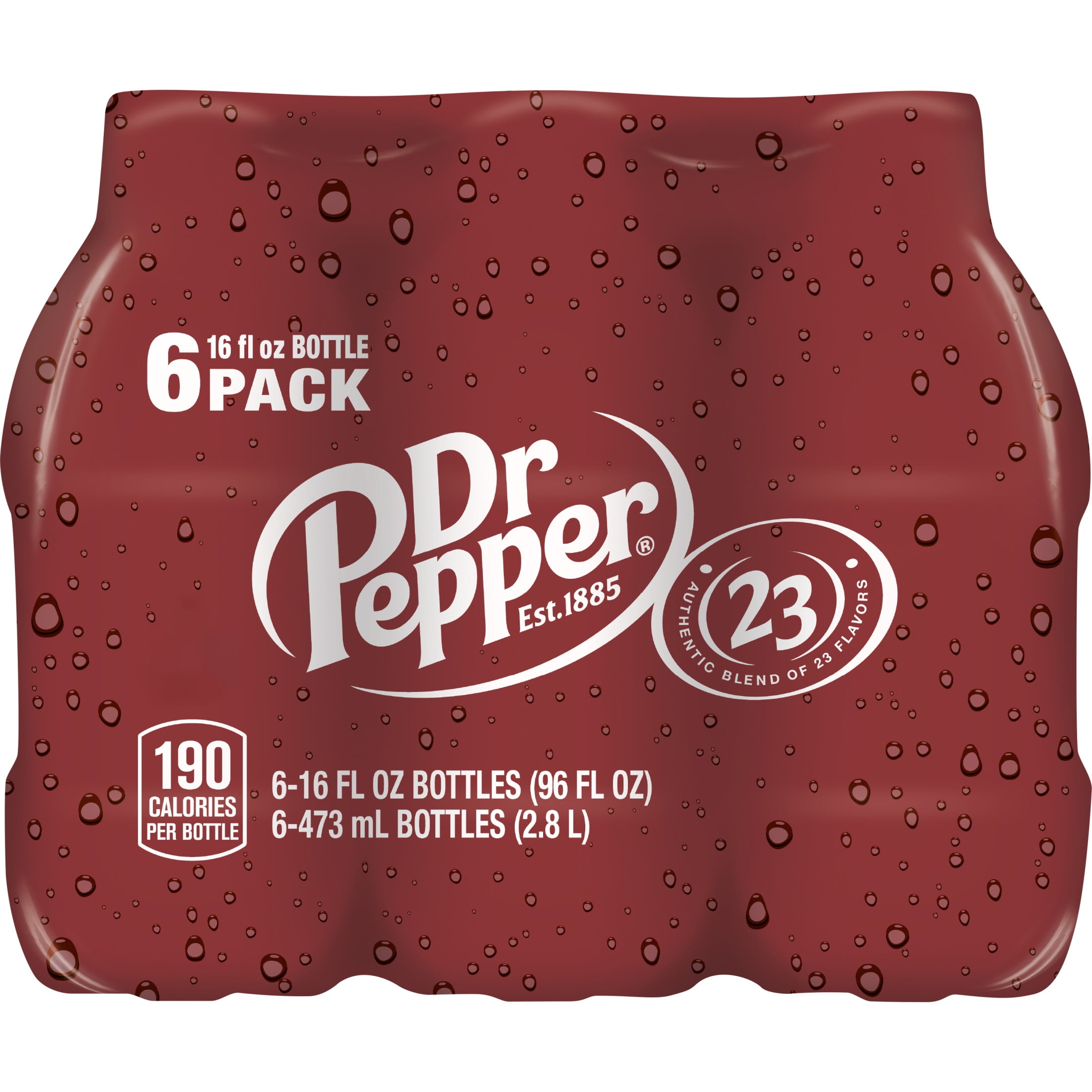 Dr Pepper - Brandclub - Dr Pepper Soda Pop, 16 fl oz, 6 Pack Bottles