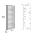 thumbnail image 5 of Paonia 2 Piece Living Room Set with 2 Bookcases, White, 5 of 6