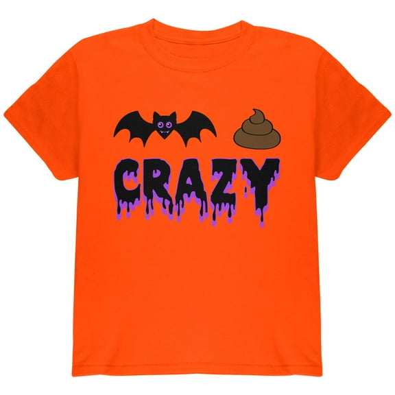 Old Glory Youth Halloween Bat Poop Crazy Short Sleeve T Shirt