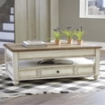 thumbnail image 2 of Signature Design by Ashley Realyn Lift Top Coffee Table – Cottage Two-Tone, Chipped White & Distressed Wood, Storage Drawer, Spring-Lift Top, 2 of 7