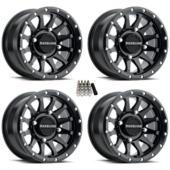 Raceline Trophy UTV Wheels  38mm Black 14" Can-Am Maverick X3 / Honda Pioneer 1000