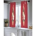 thumbnail image 5 of Cherry Blossoms Sheer Curtains 45 Inch Length 2 Panels Set for Living Room/Bedroom, Japanese Spring Floral Leaves Rustic Red Kitchen Curtains Grommet Semi-Sheer Curtains Window Treatments 42"x45"x2, 5 of 7