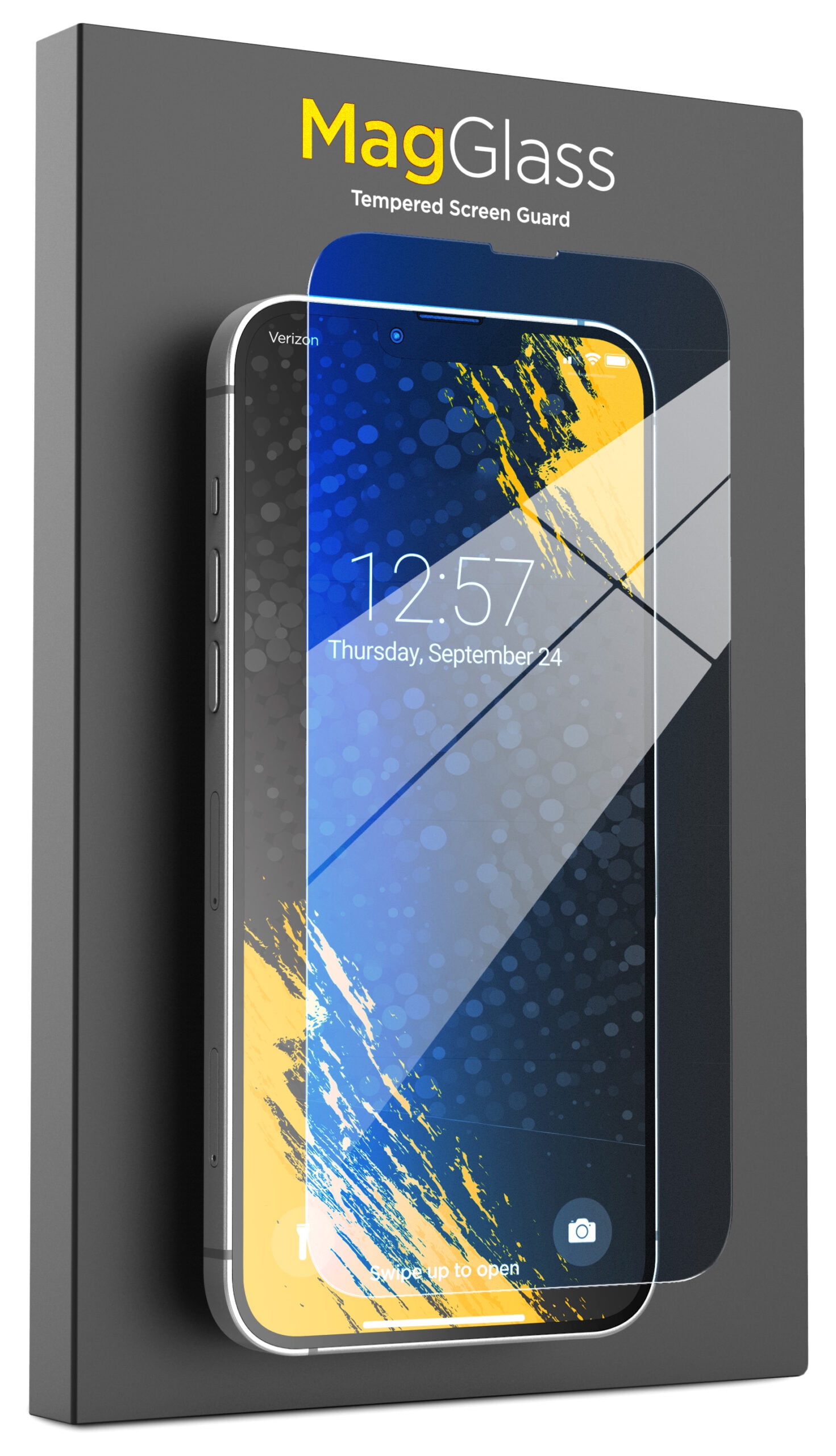 magglass Paquete de 2 protectores de pantalla de vidrio templado compatibles con iPhone 14/13, anti burbujas UHD cobertura completa (compatible con fundas