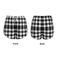 thumbnail image 5 of Picia White And Black Plaid Pattern Women's 2 in 1 Athletic Running Shorts High Waisted Workout Casual Gym Sweat Shorts with Comfy Liner Zipper Pockets-Medium, 5 of 9
