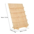 thumbnail image 2 of KAKOWELY 1Pack Beige Wood Earring Card Display Jewelry Organizer Stand Tiered Five-Layer for Vendors, 2 of 8