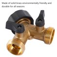 thumbnail image 2 of OUSITAID Tap Splitter Brass Faucet Connector Double Two-way Garden Adapter Hose Splitter, 2 of 11