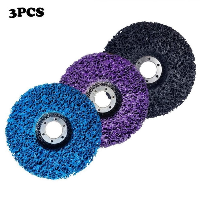3pcs 4-1/2 "X 7/8" Noir/bleu/violet Disques de Bande de Roue de Stripping pour les Meuleuses d'Angle Propre