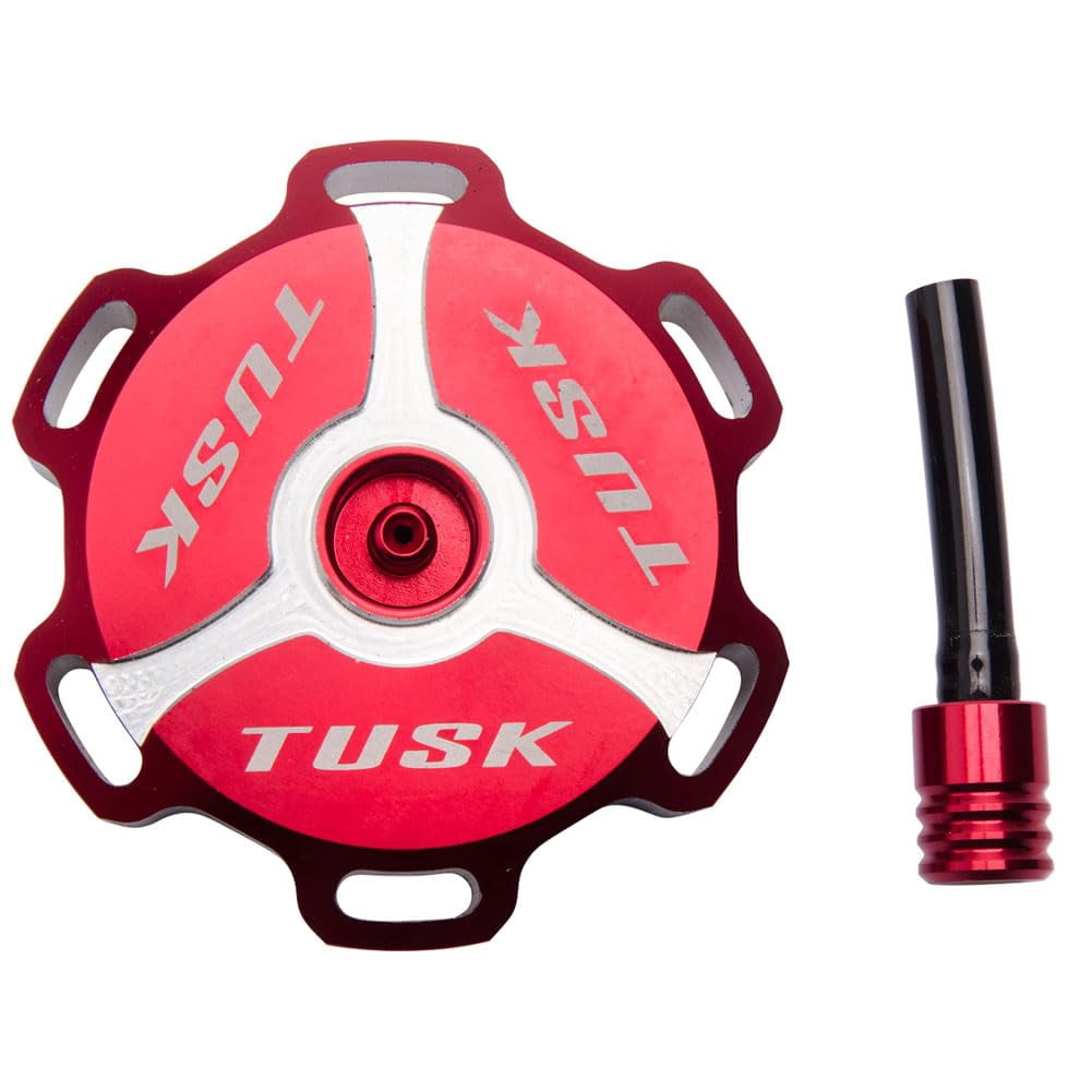 Tusk Billet Aluminum Gas Cap Red Machined
