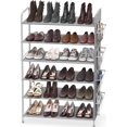 thumbnail image 1 of 6-Tier Shoe Rack Storage Organizer 34-Pair w/Side Hanging Bag, 1 of 4