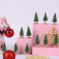 thumbnail image 4 of Winter Artificial Mini Snow Frost Sisal Christmas Tree with Wood Base  Home Decoration  Tabletop Miniature Scenes Display Ornaments  Christmas DIY Crafting and Designing, 4 of 20