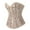 Beige, variant on Fesfesfes Women Gothic Bodysuit Party Shapewear Corset Lace Up Slim Fit Corset Bustier Tube Tops