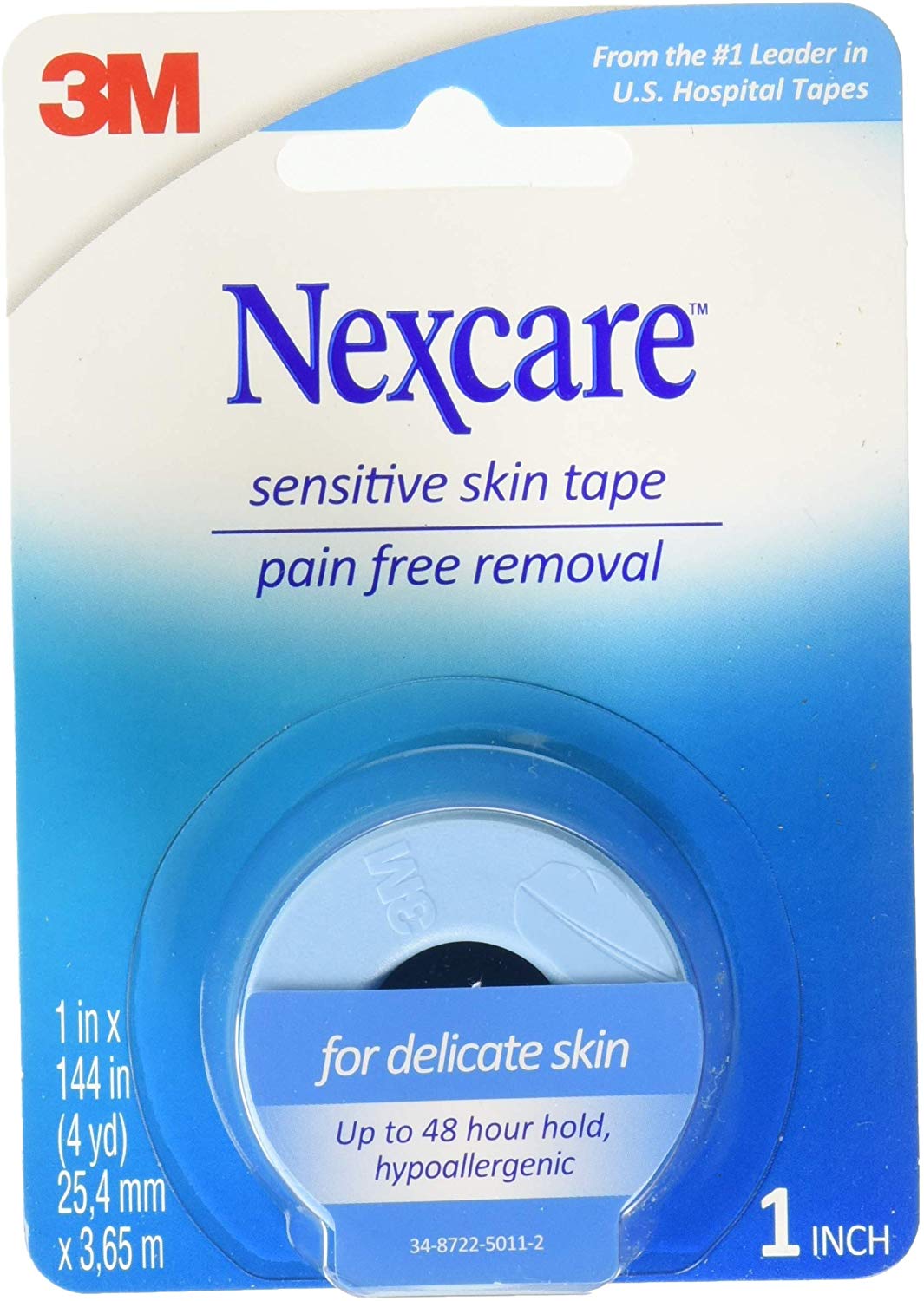 Sensitive Skin Tape, 1" X 4 Yds. (1 inch X 144 inch), Ideal for those
