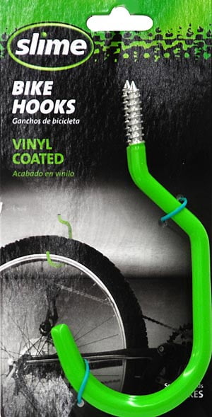 Slime 20318 Vinyl-Coated Bike Hooks Set of 2 